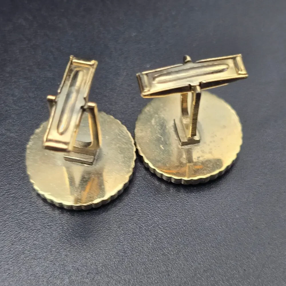Vintage Knights of Columbus Past Grand Knight Cuff Links Gold Tone
